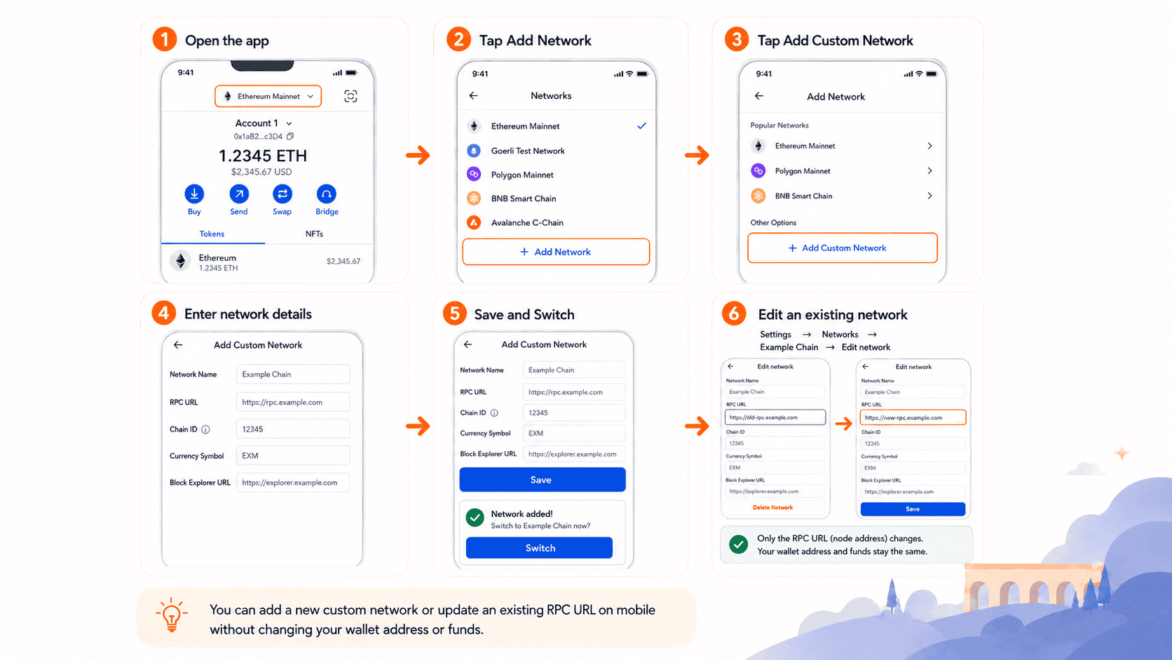 Add RPC to MetaMask mobile